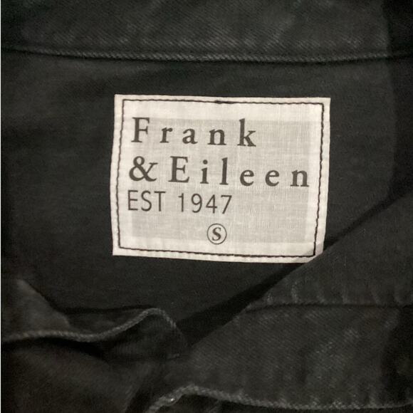 Frank & Eileen McLoughlin Utility Jacket Italian Dream Denim In Black Size Small - Picture 15 of 15